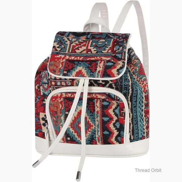 Handbags - Lightweight Canvas Backpack Purse with Adjustable Straps, Small Daypack